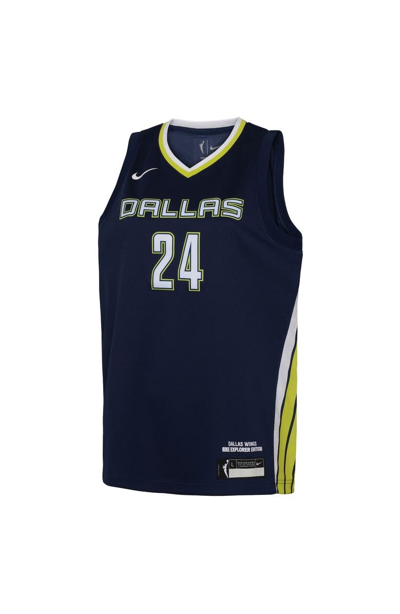 Nike Youth Nike Arike Ogunbowale Navy Dallas Wings 2021 Explorer Edition Victory Player Jersey, Alternate, color, Navy