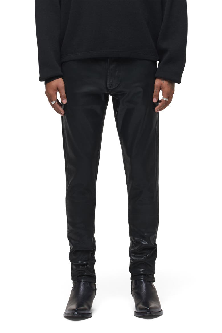 Zack Coated Skinny Jeans, Main, color, JET BLACK WAX