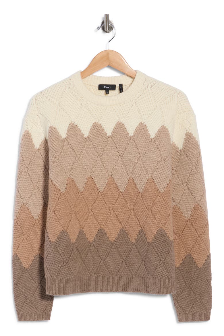 Faux Weave Wool & Cashmere Sweater, Main, color, W8S