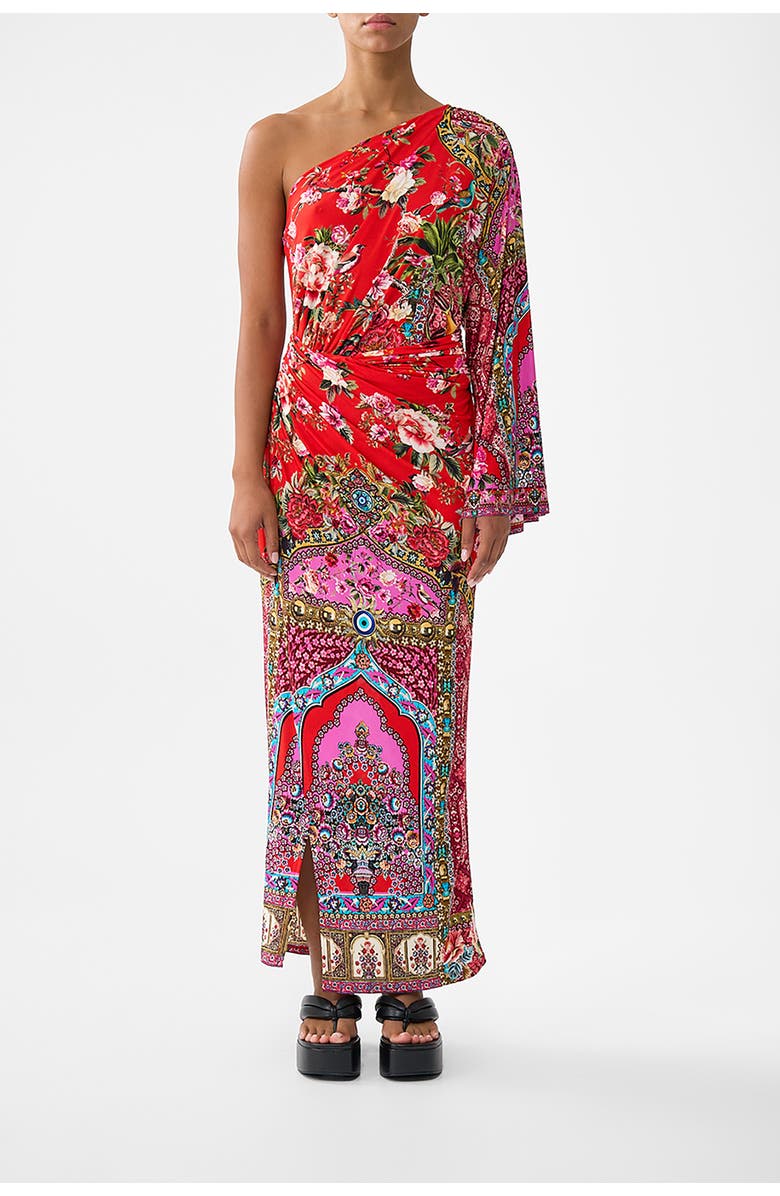 Camilla One Shoulder Jersey Dress, Main, color, Heirloom Empire