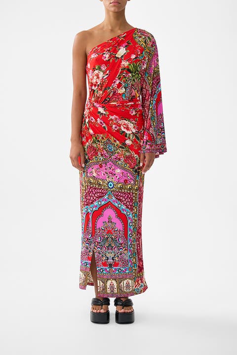 One Shoulder Jersey Dress