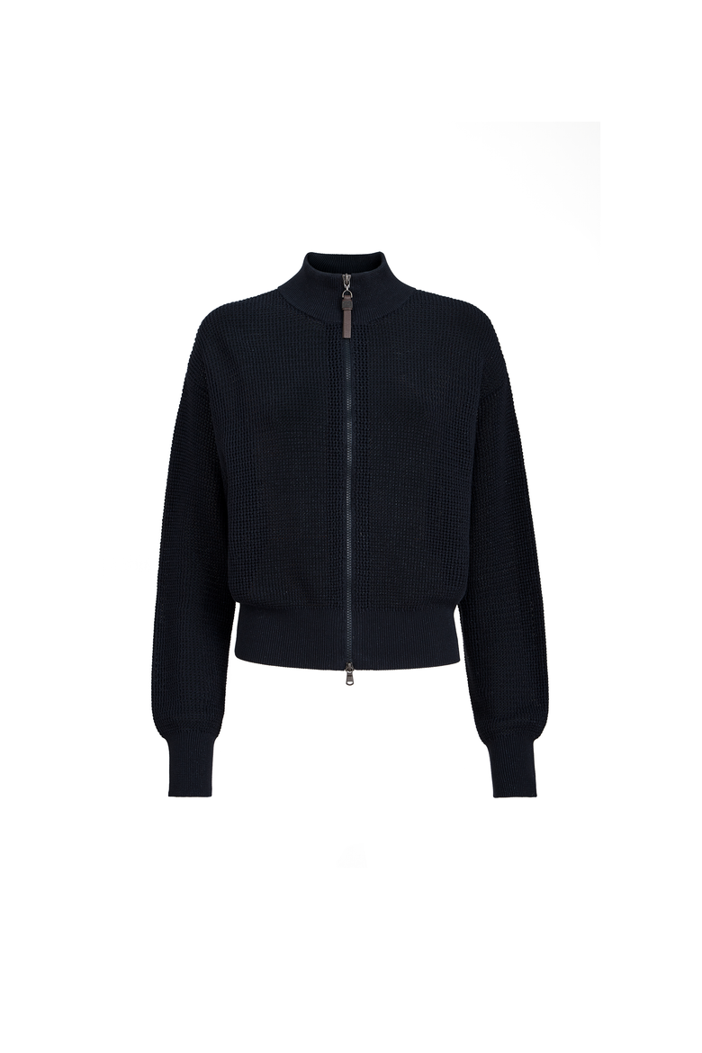 Sparkling net cardigan, Alternate, color, Blue