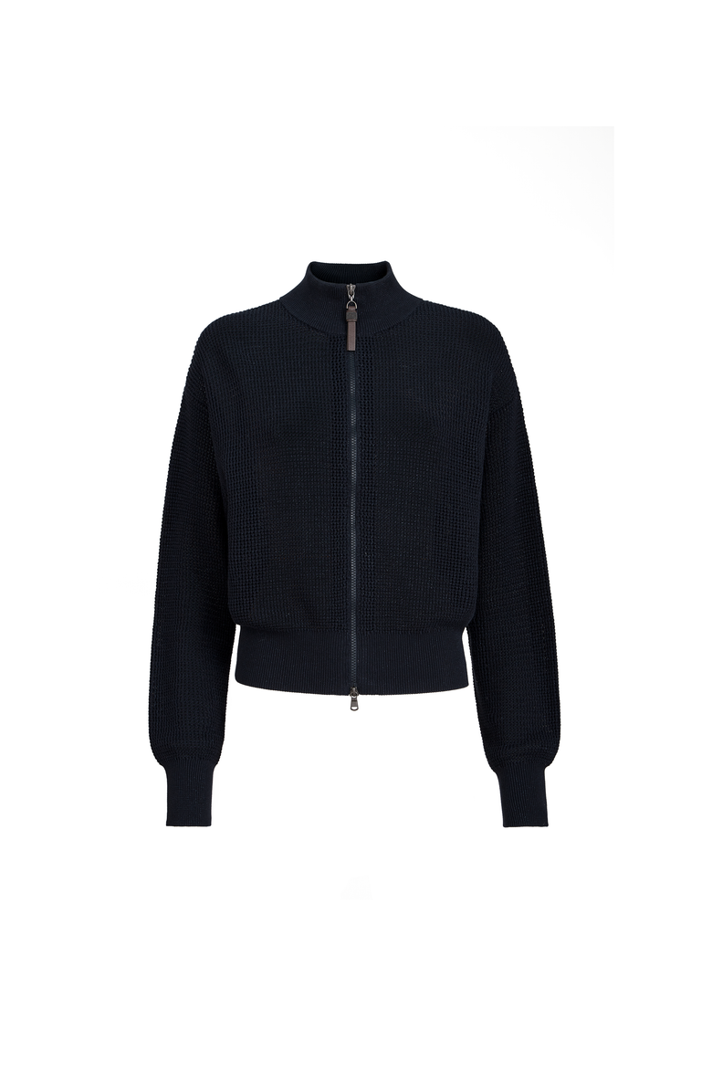 Brunello Cucinelli Sparkling net cardigan, Alternate, color, Blue