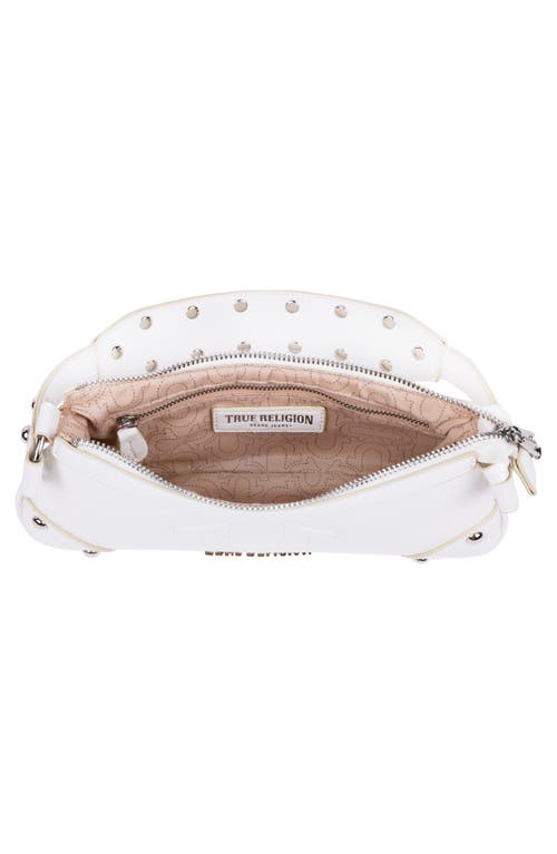 True Religion Horseshoe Hardware Shoulder Bag In White