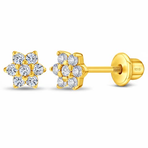 Flower Cubic Zirconia Earrings