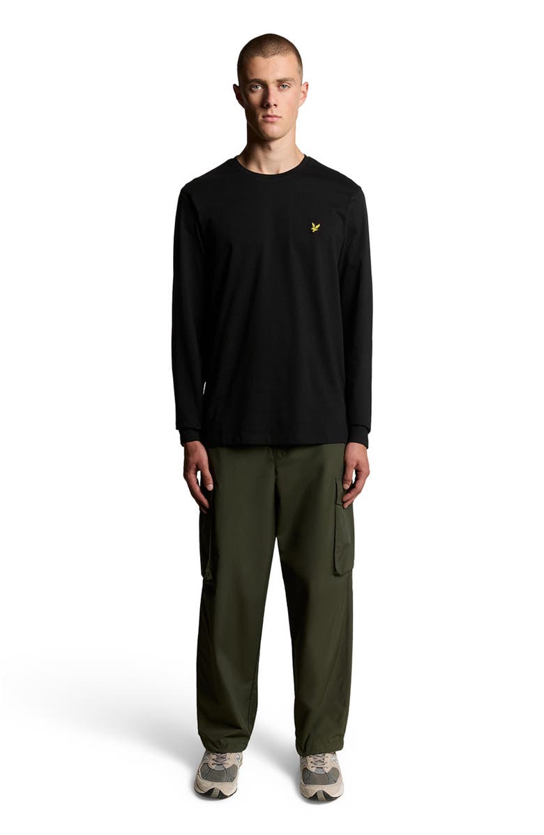 Lyle & Scott Plain Long Sleeve T-Shirt, Main, color, Jet Black
