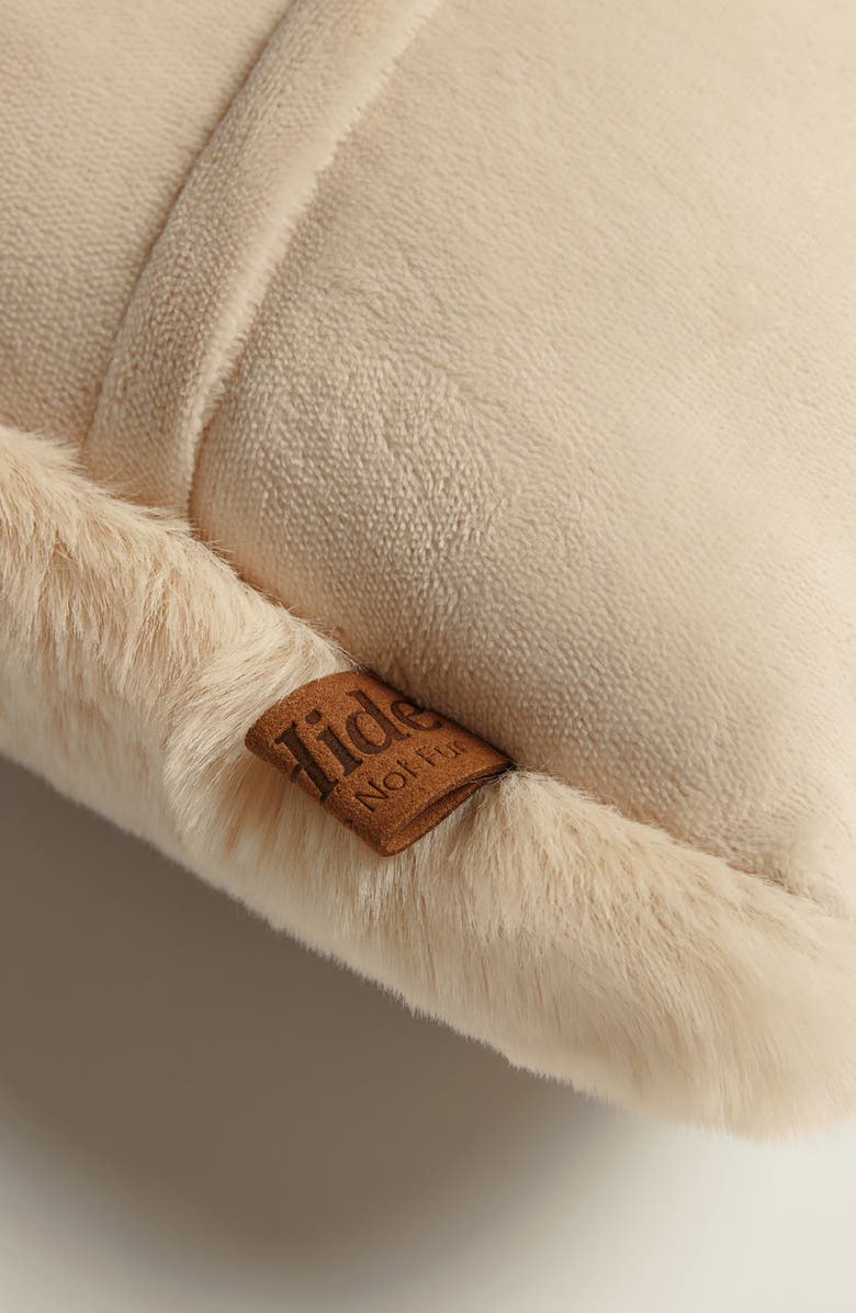 UnHide Squish Fleece Lumbar Pillow, Alternate, color, Beige Bear