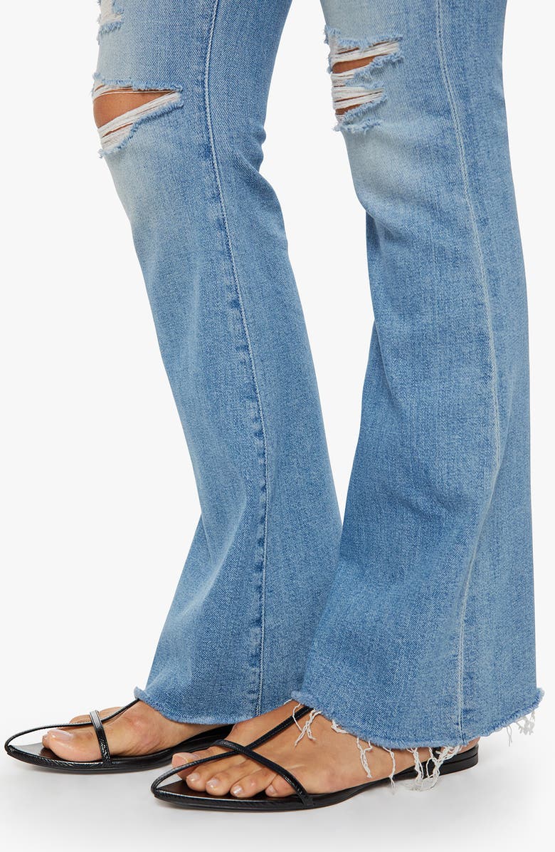 MOTHER Ripped Flare Jeans, Alternate, color, Chaos Is Calling