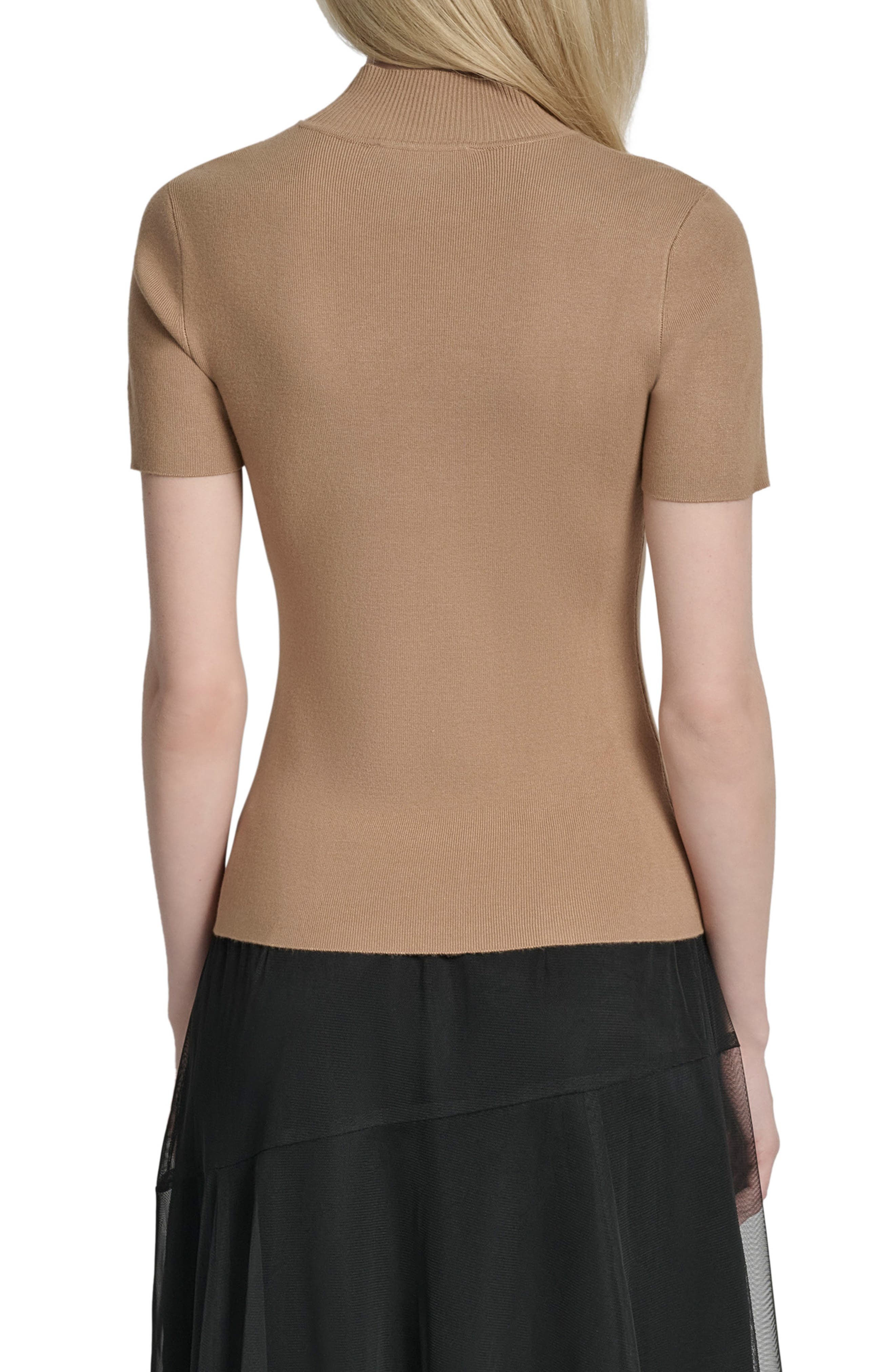 Cap Sleeve Mock Neck Sweater - image 4