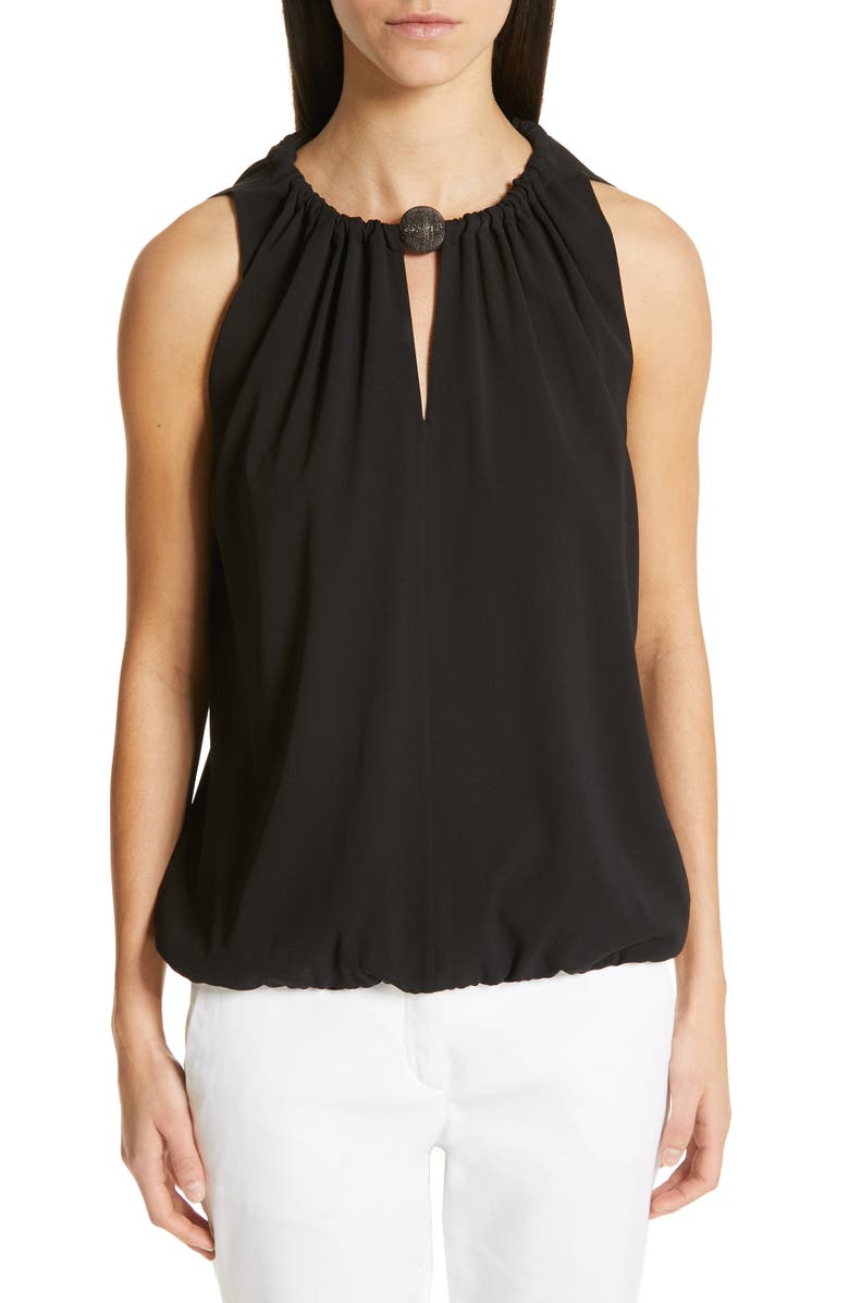Fabiana Filippi Ball Detail Silk Tank, Main, color, 