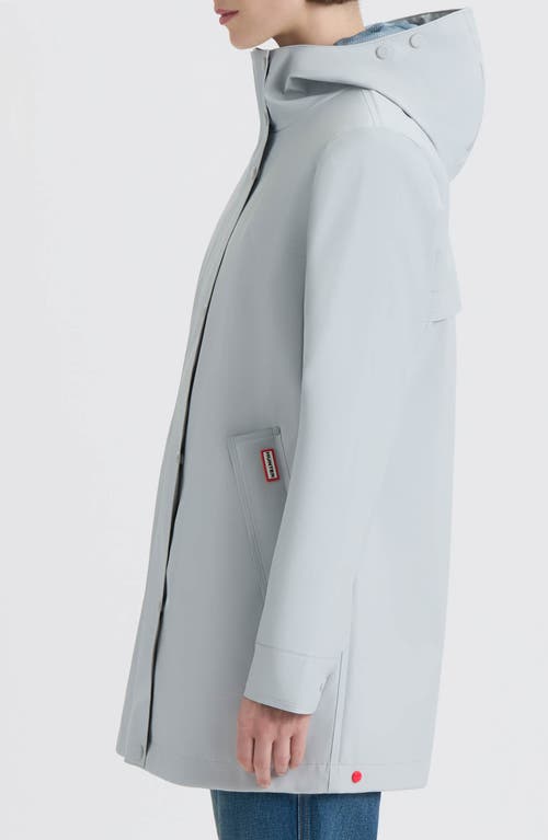 Hunter Acacia Waterproof Rubberized Raincoat In Blue