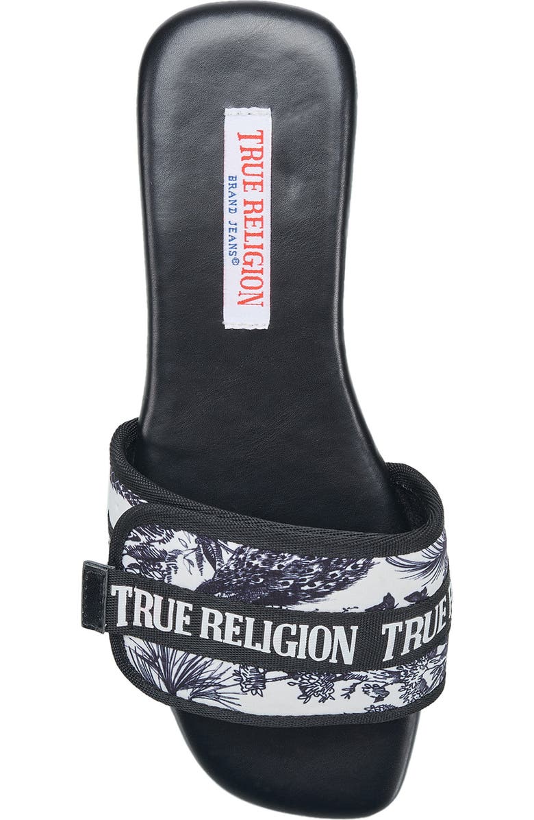 True Religion Women Missy Logo Adjustable Sandal, Alternate, color, Black