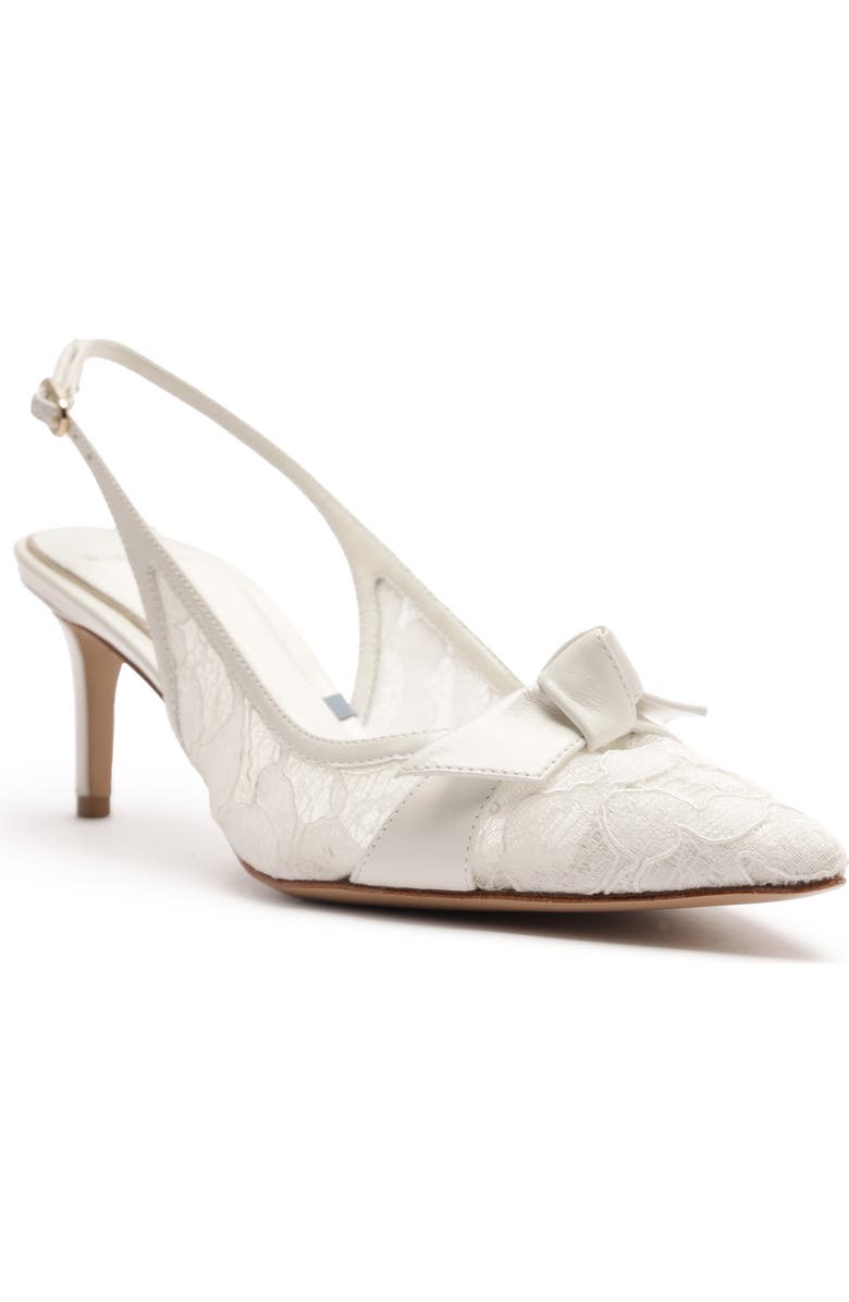Alexandre Birman Clarita Classic Pointed Toe Slingback Pump, Main, color, Off White/ Ivory