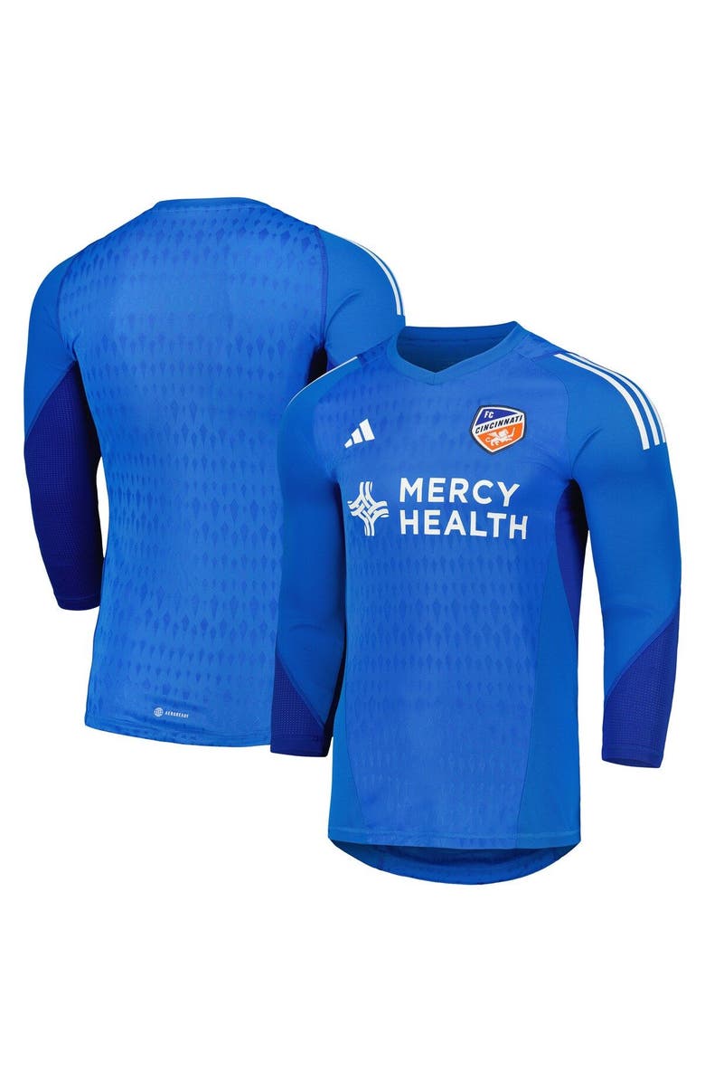 adidas Men's adidas Blue FC Cincinnati 2023 Goalkeeper Long Sleeve Replica Jersey, Alternate, color, 