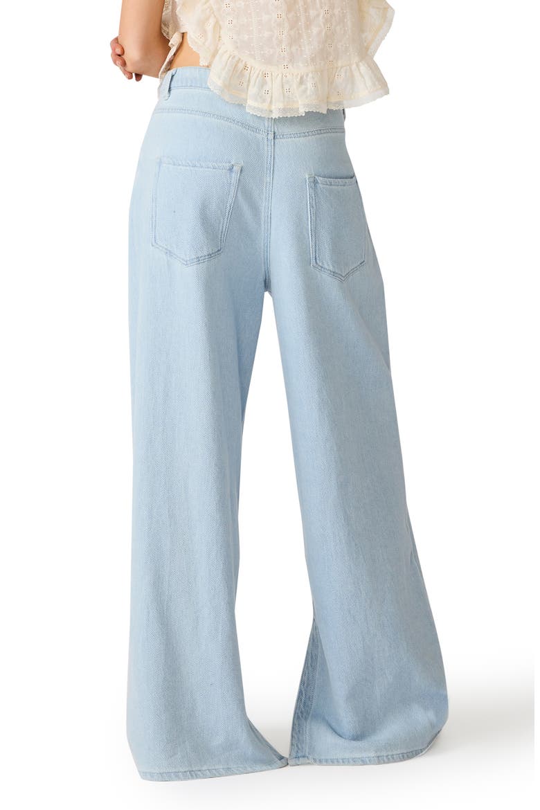 Maycen Drawstring Jeans, Alternate, color, FADED BLUE