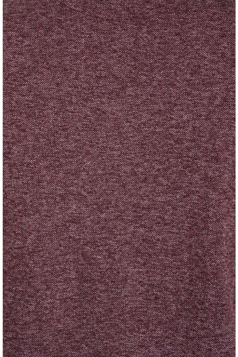 Herringbone Half Zip Flannel Pullover, Alternate, color, CRIMSON
