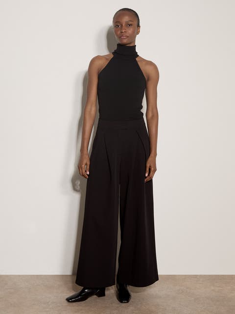Folded Front Pleat Tailor Trouser