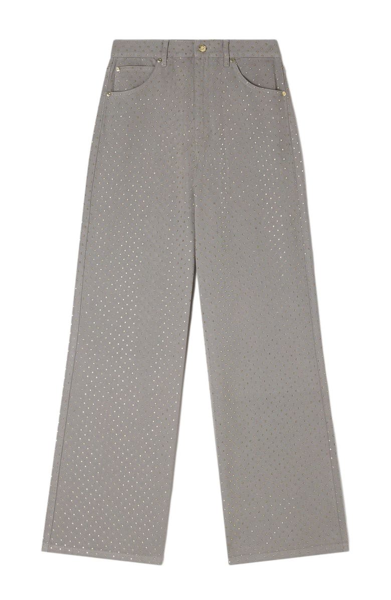 SANDRO Rhinestone-embellished jeans, Alternate, color, Grey