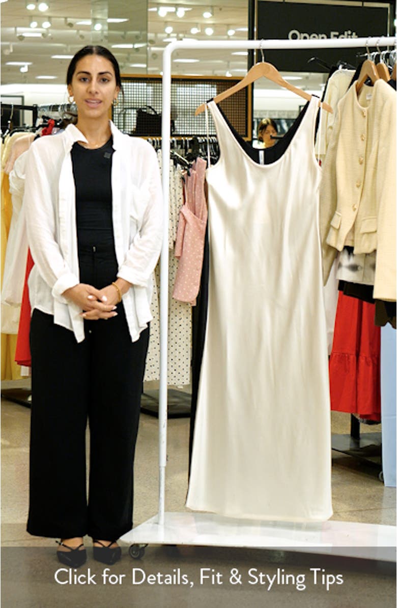 Luis Two-Tone Satin Slipdress, sales video thumbnail