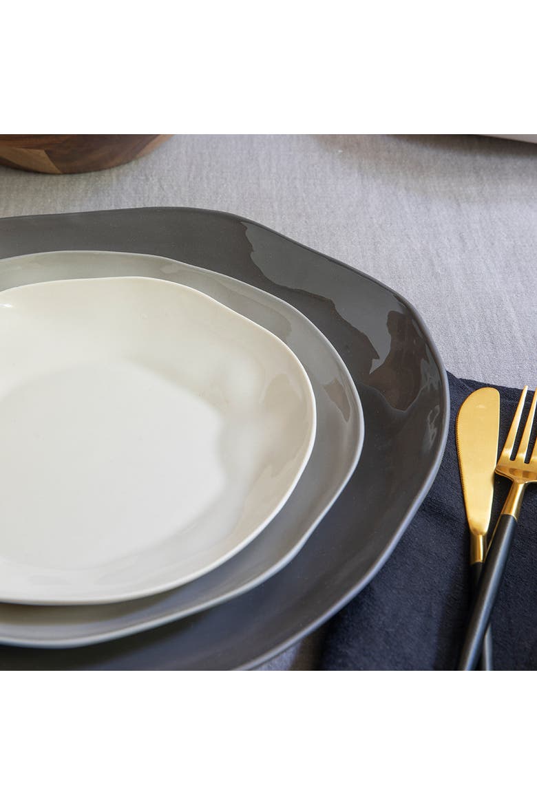 Tam Stoneware Platter, Alternate, color, Slate