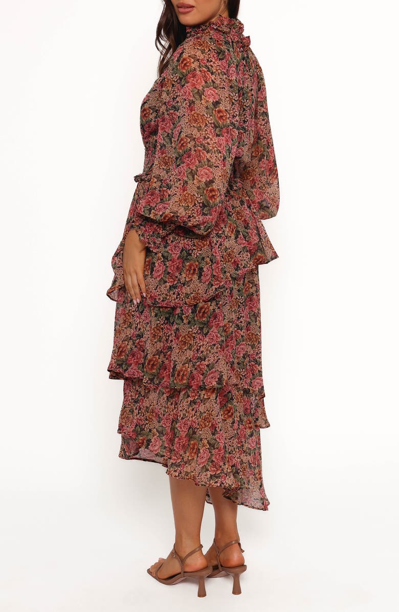 Petal & Pup Tiered Floral Long Sleeve Dress, Alternate, color, Rose