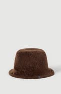 Brunello Cucinelli Soft fuzzy shearling bucket hat with shiny band