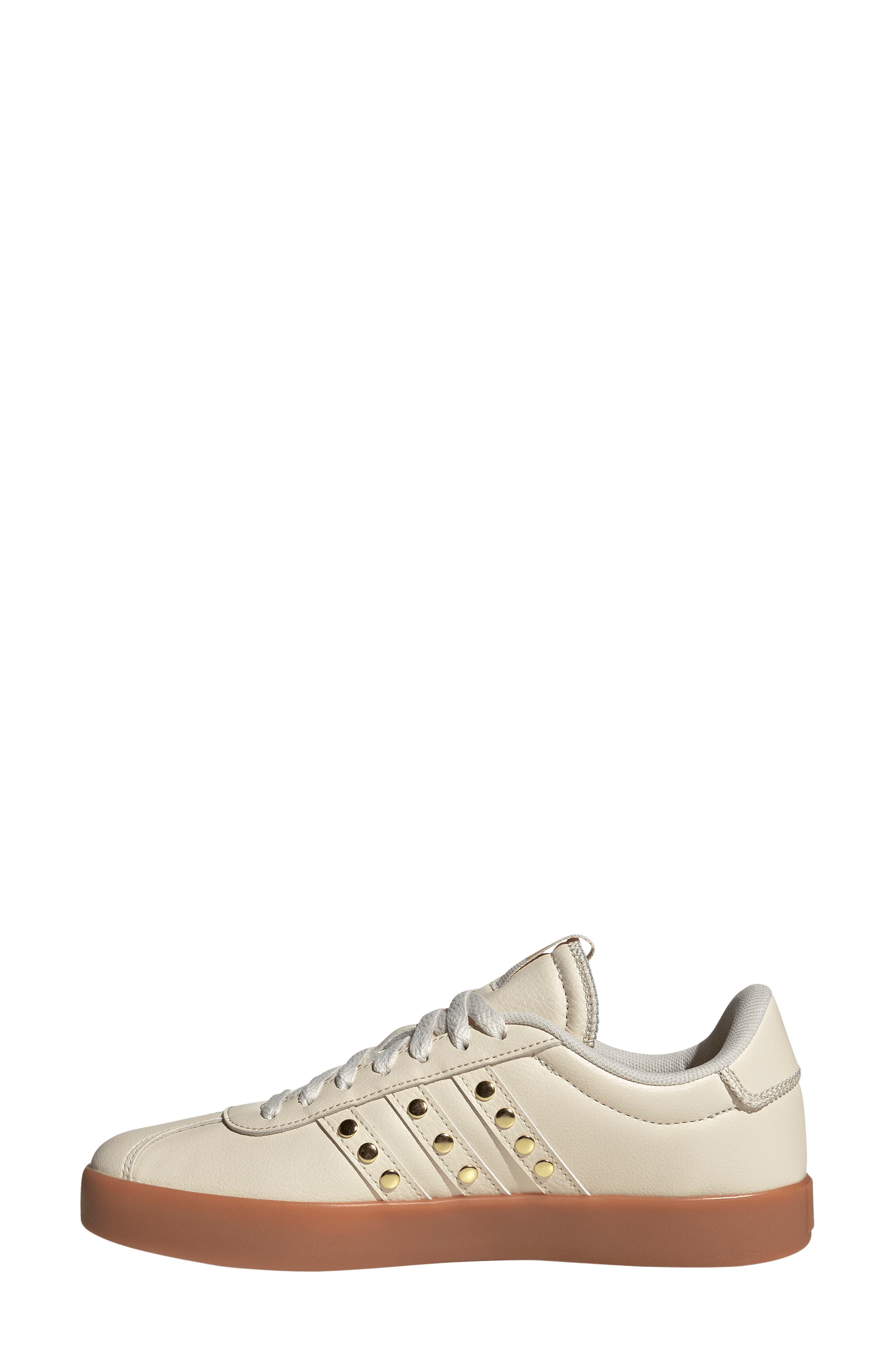 adidas VL Court 3.0 Sneaker, Alternate, color, Wonder White/ White/ Gold