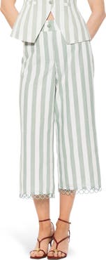 Alexia Admor Lucy Wide Leg Ankle Crop Pants