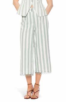 Alexia Admor Lucy Wide Leg Ankle Crop Pants