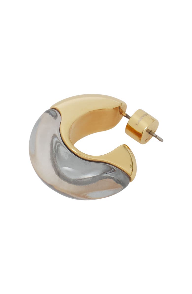 Lanvin Fargo Large Hoop Earrings, Alternate, color, Gold/Transparent