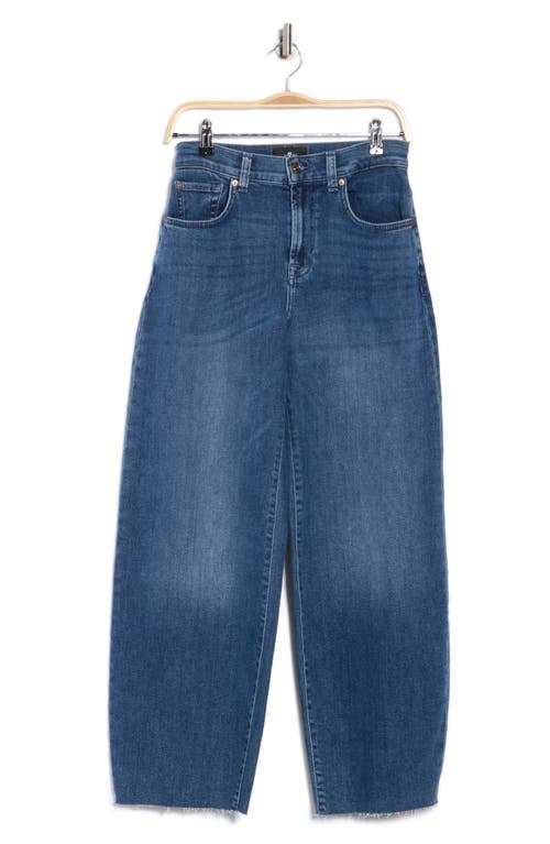 7 For All Mankind Bonnie Curvilinear Raw Hem Barrel Leg Jeans