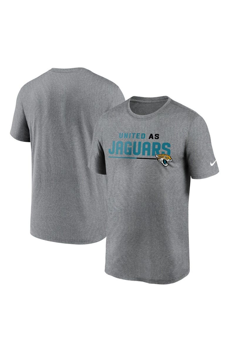 Nike Men's Nike Heather Gray Jacksonville Jaguars Legend Team Shoutout Performance T-Shirt, Main, color, 