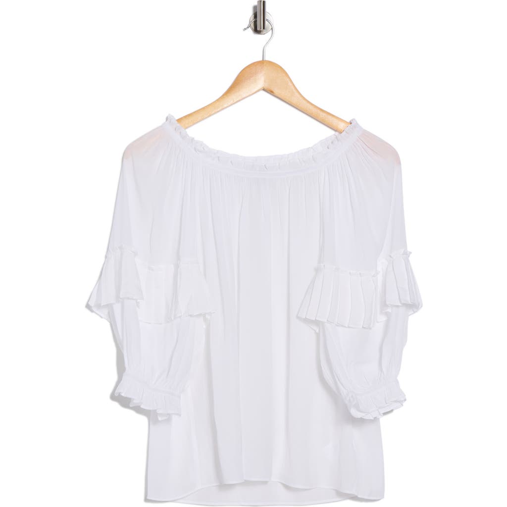 Ramy Brook Jiya Off The Shoulder Balloon Sleeve Top In White