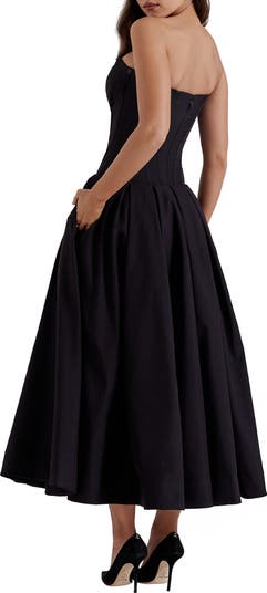 Lady Strapless Midi Dress