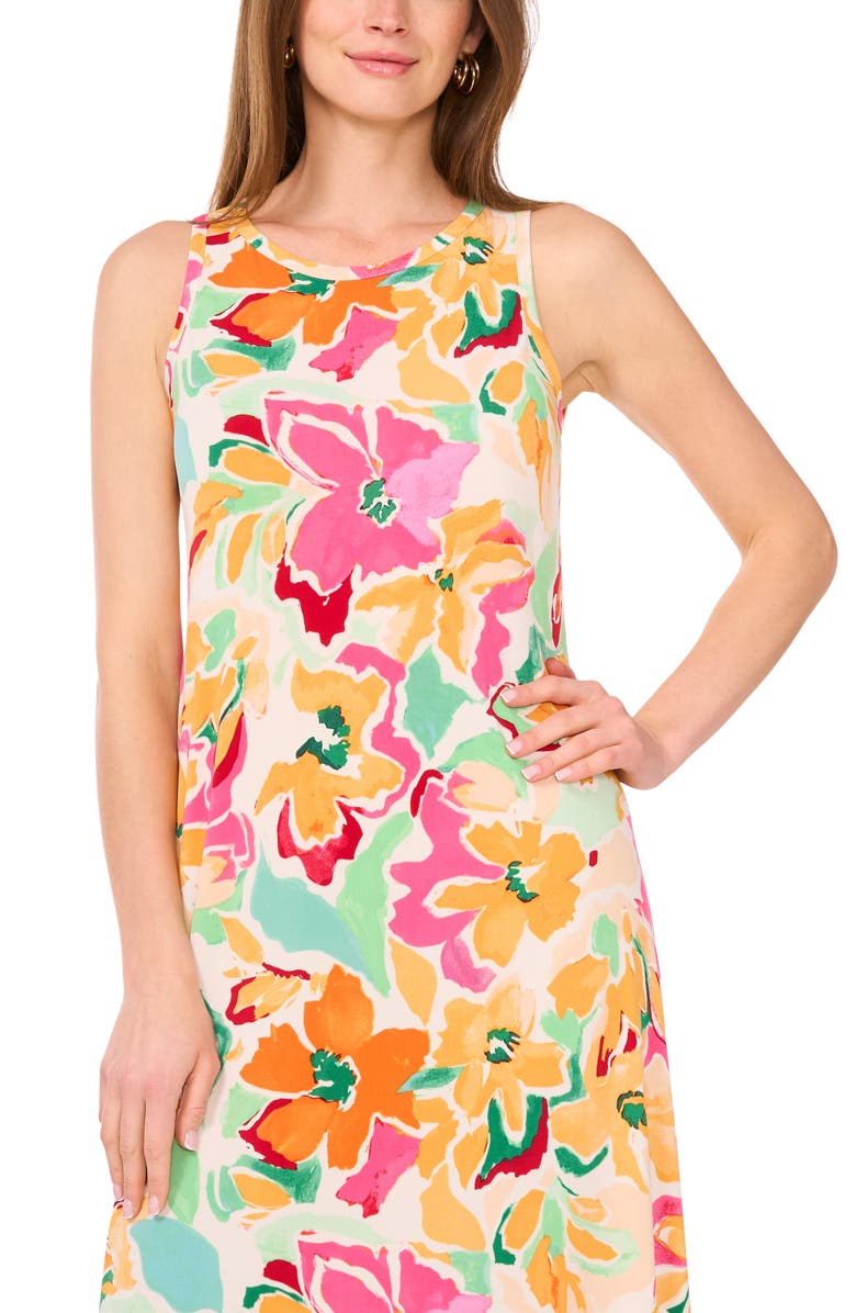 Vince Camuto Floral Sleeveless Maxi Dress, Alternate, color, 