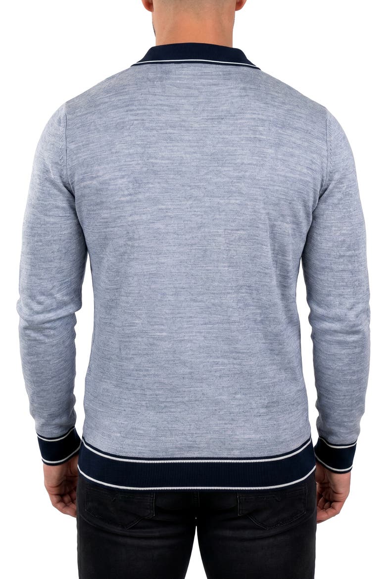 Quarter Zip Merino Wool Sweater, Alternate, color, GREY