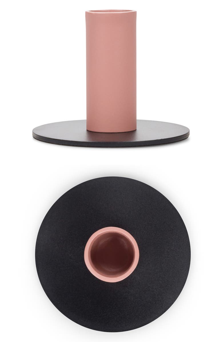 BRITISH COLOUR STANDARD Tall Two Tone Candle Holder, Alternate, color, Pink