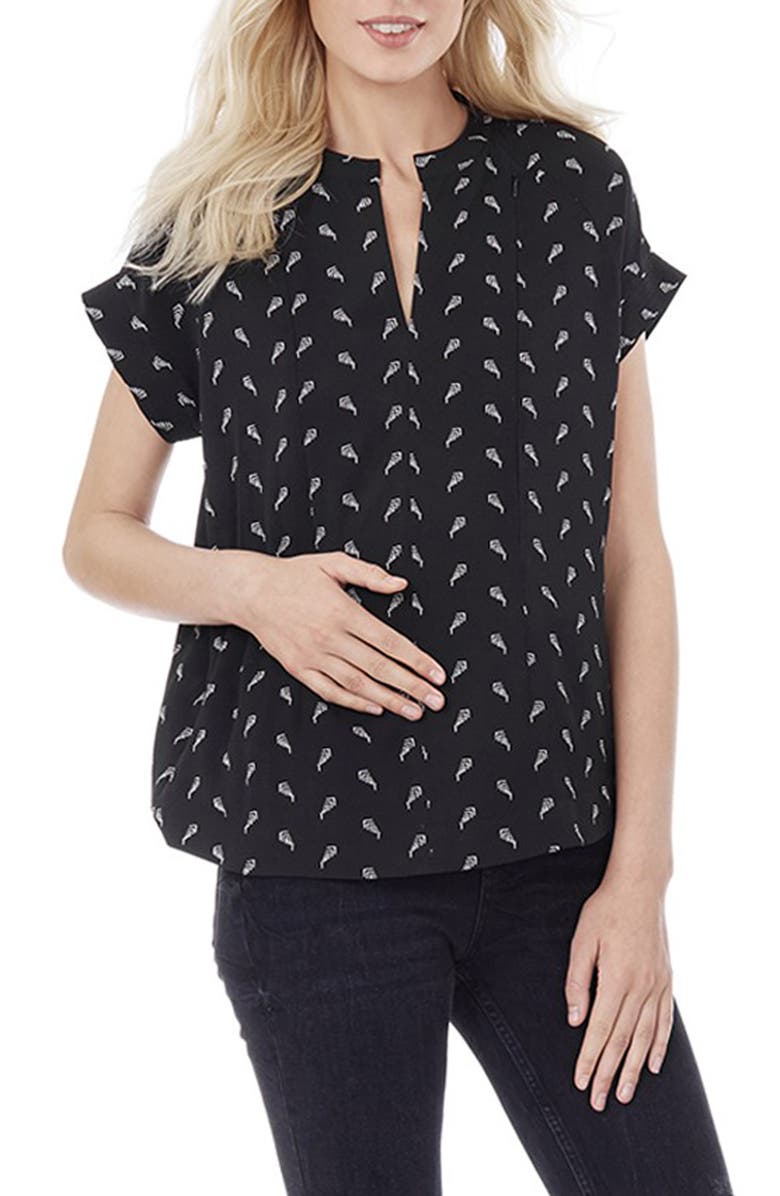 Loyal Hana Carrie Stripe Maternity/Nursing Top, Main, color, 