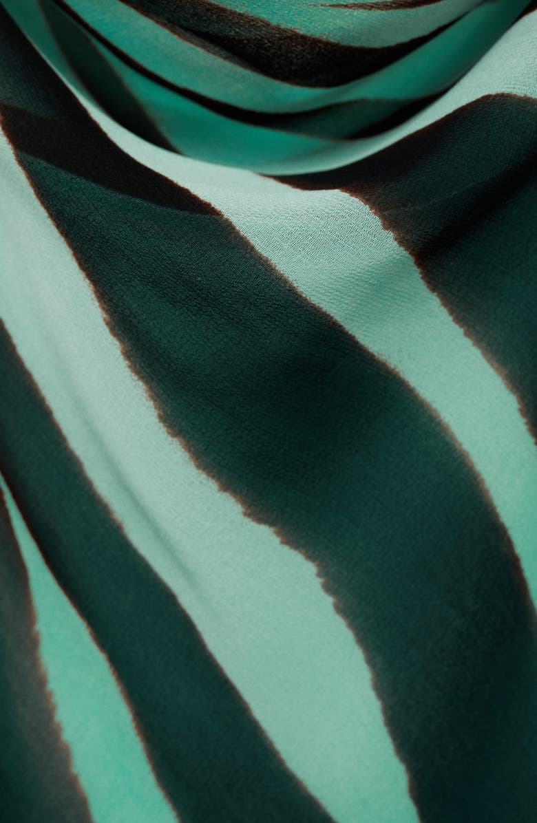 MANGO Zebra Print Ruffle Dress, Alternate, color, 