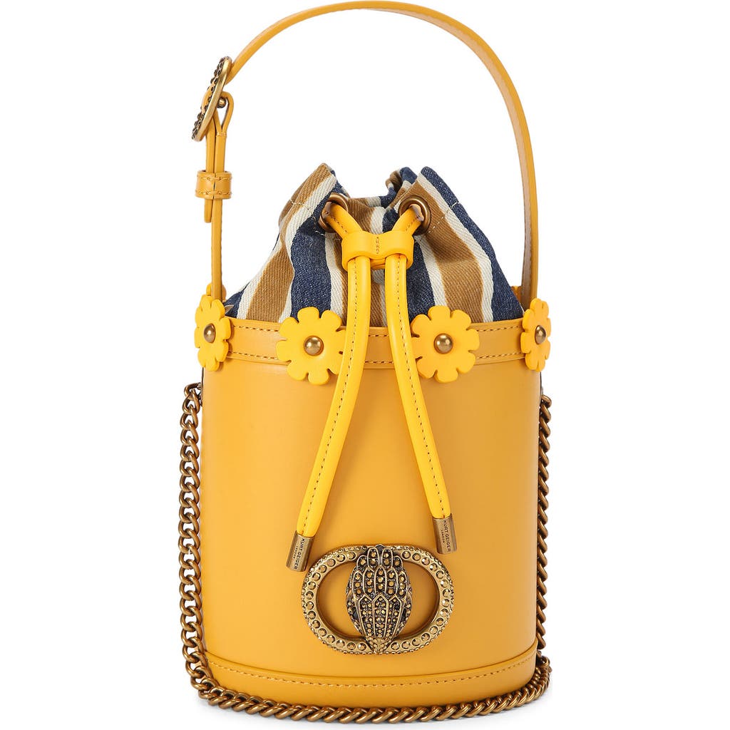 KURT GEIGER KURT GEIGER LONDON SMALL CHELSEA LEATHER BUCKET BAG
