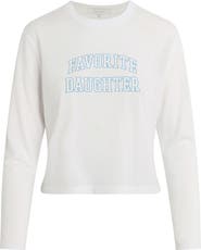 Favorite Daughter The Cropped Collegiate Long Sleeve Graphic T-Shirt