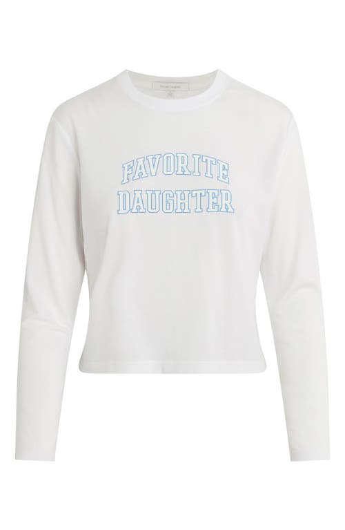 Favorite Daughter The Cropped Collegiate Long Sleeve Graphic T-shirt In Multi