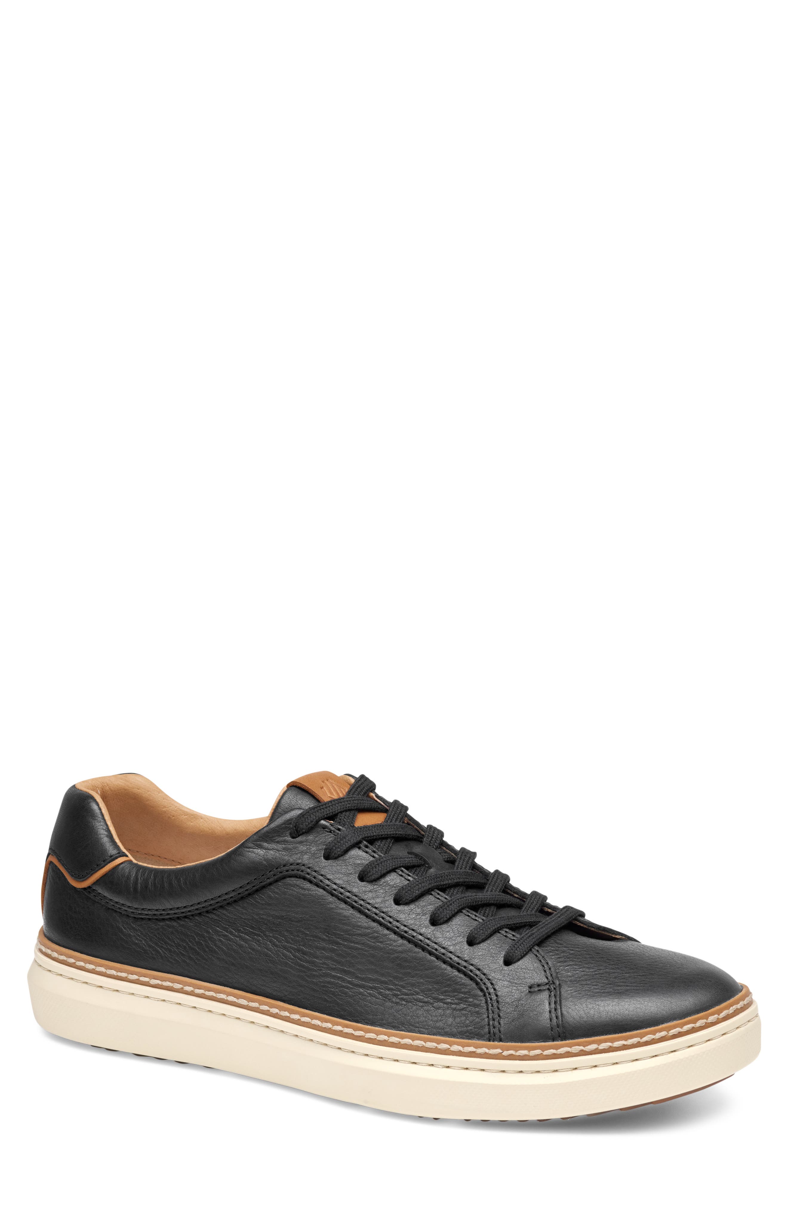 Mcguffey Sneaker, Main, color, BLACK FULL GRAIN