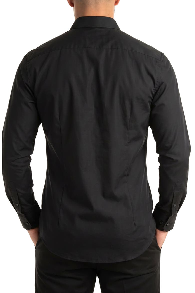 Stone Dollar Button-Up Shirt, Alternate, color, BLACK