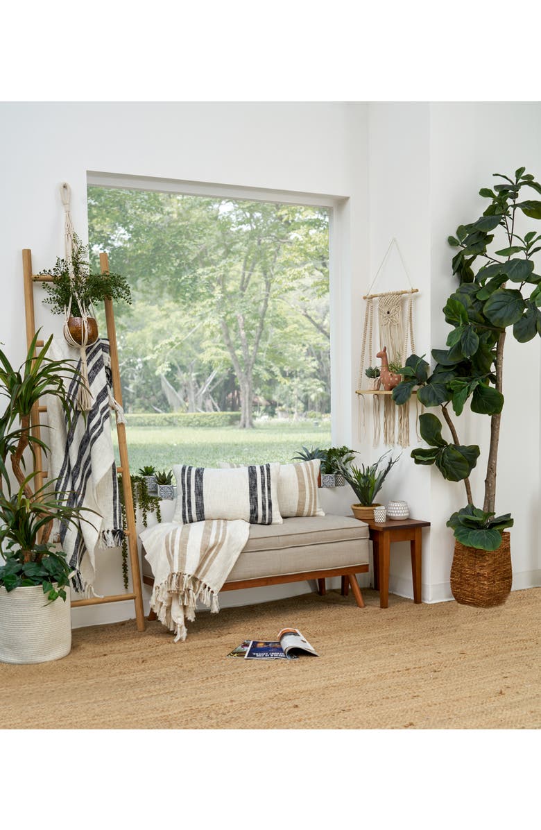 carol
frank Morgan Striped Throw Pillow, Alternate, color, Black