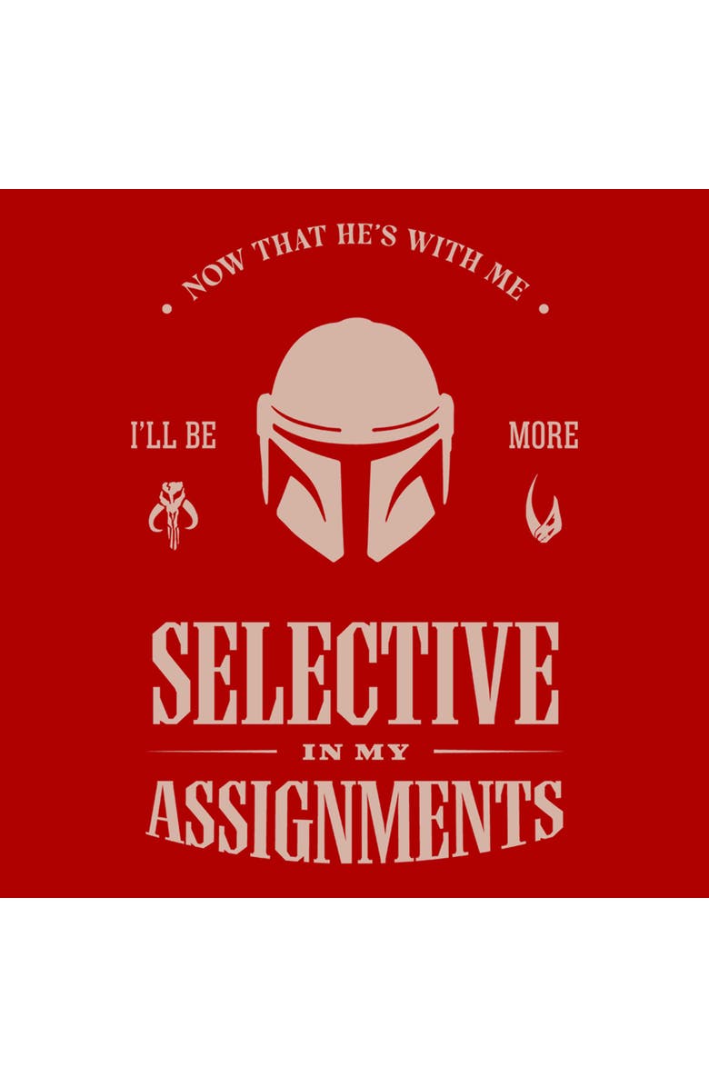 Star Wars: The Mandalorian and Grogu Junior's Star Wars The Mandalorian and Grogu Selective In My Assignments  Graphic T-Shirt, Alternate, color, Red