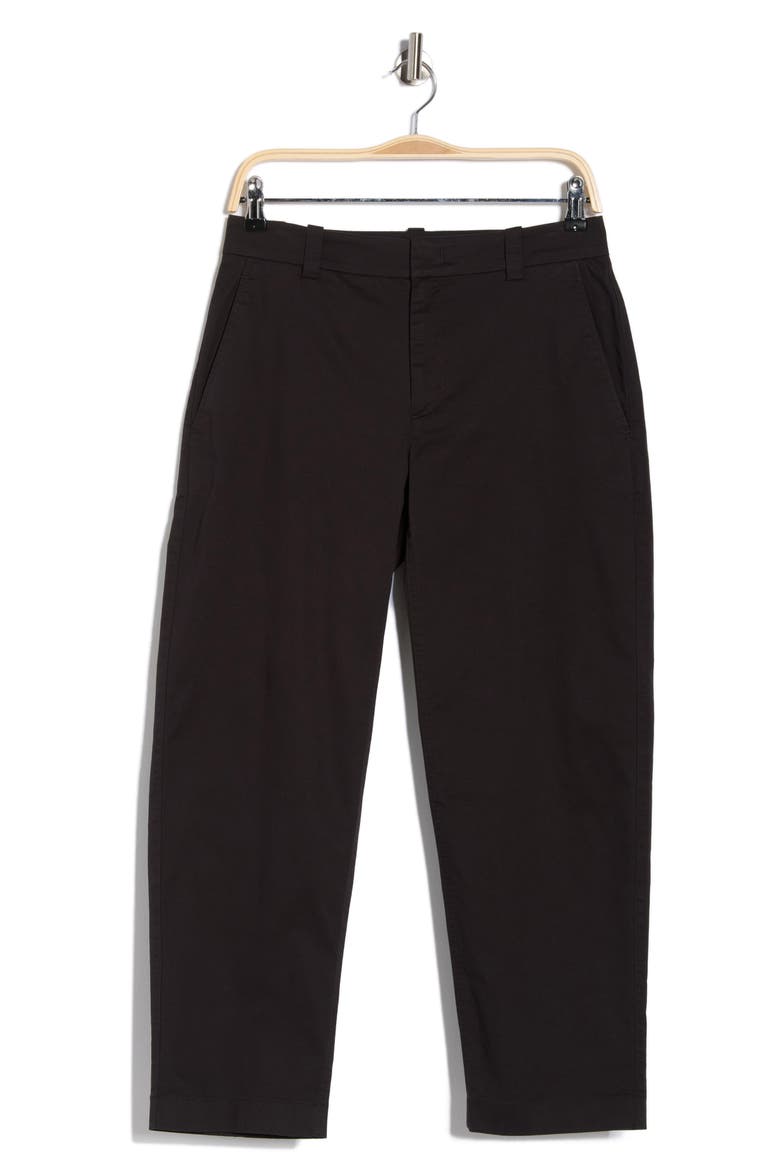 Washed Crop Chino Pants, Alternate, color, BLACK