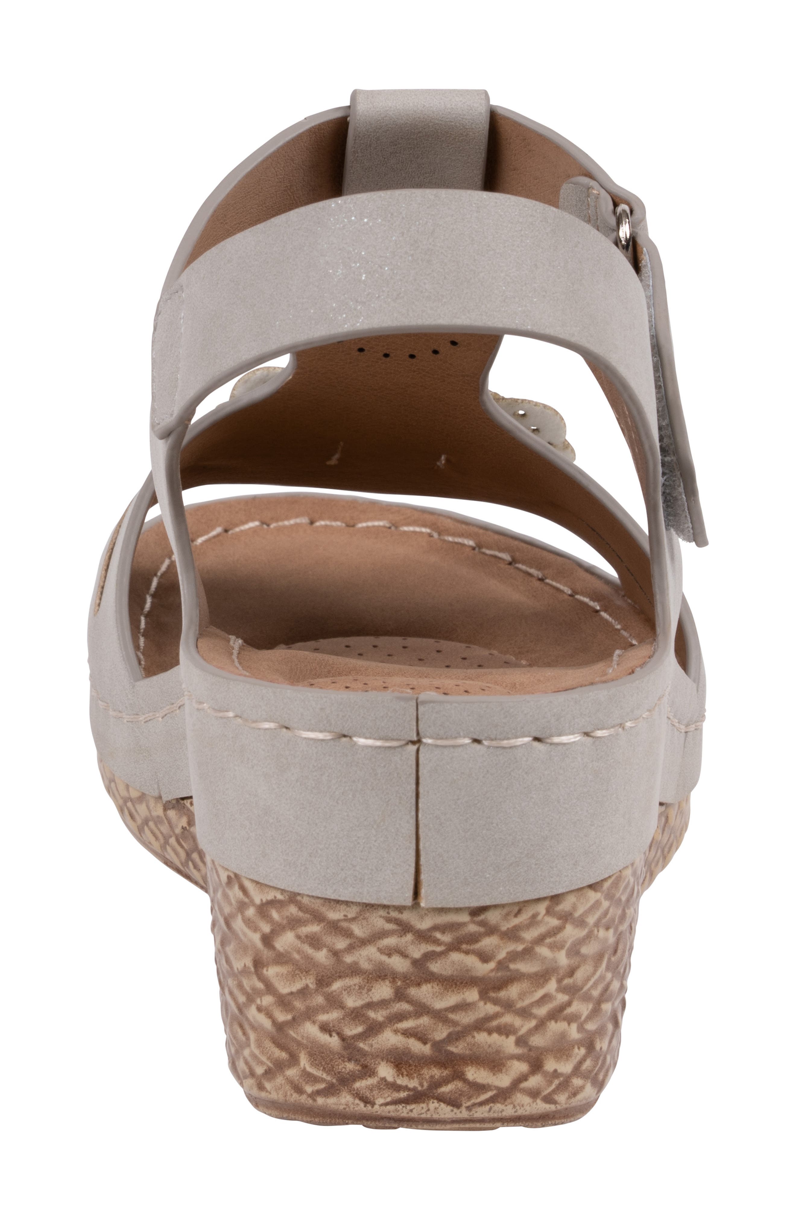 GOOD CHOICE NEW YORK Chirp Wedge Sandal, Alternate, color, Light Grey
