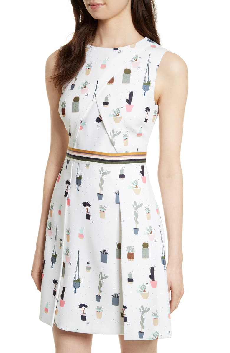 Ted Baker London Tetro Sleeveless Fit & Flare Dress, Alternate, color,