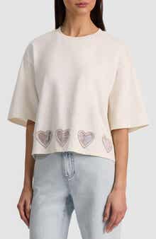Evan Heart Cutout Oversized Crop Top
